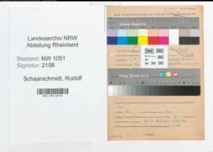 Entnazifizierung Rudolf Schaarschmidt , geb. 09.04.1910 (Inspektor)