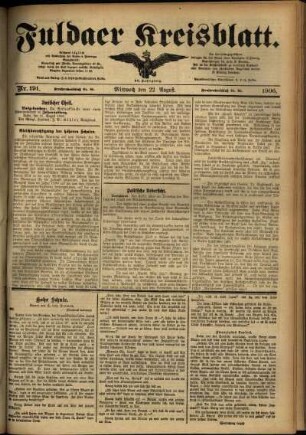 Ausgabe vom Mittwoch, den 22. August 1906.