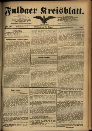 Ausgabe vom Mittwoch, den 22. August 1906.