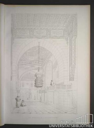 XXV. Vue interiéure de la Mosquée Kaid-Bey. p. coste del. Imp: chez, L. Letronne. 15. Quai Voltaire. Hibon SC.