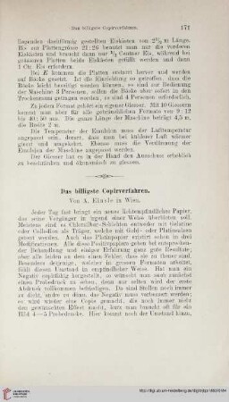 Das billigste Copirverfahren