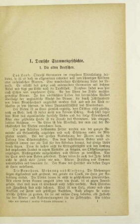 I. Deutsche Stammesgeschichte
