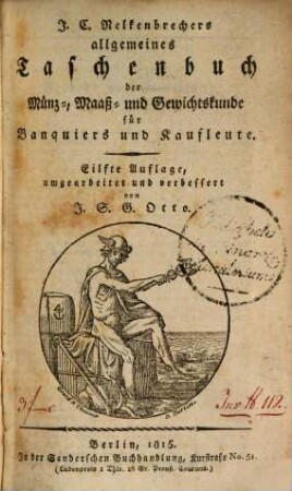 Taschenbuch der Münz-, Maaß- und Gewichtskunde für Kaufleute