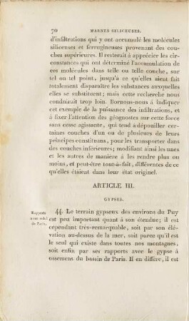 Article III. Gypses