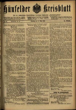 Ausgabe vom Dienstag, den 11. März 1919.