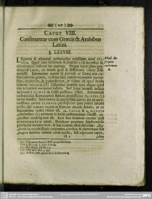 Caput VIII. Conferuntur cum Graecis & Arabibus Latini