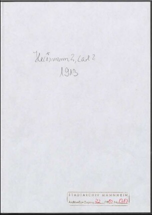 Heermann, C[...], Hamburg, an Wichert