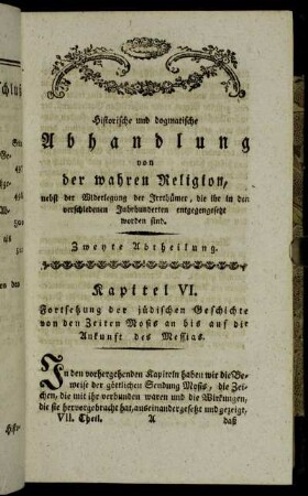 Zweyte Abtheilung [Fortsetzung]