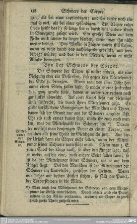 Von der Schwere der Cörper