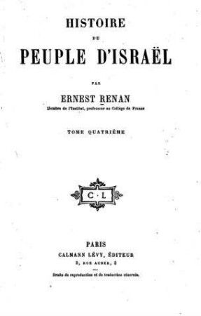 In: Histoire du peuple d'Israël ; Band 4