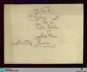 Symphonies. Arr - Don Mus.Ms. 586 : cemb; D; RicG D6