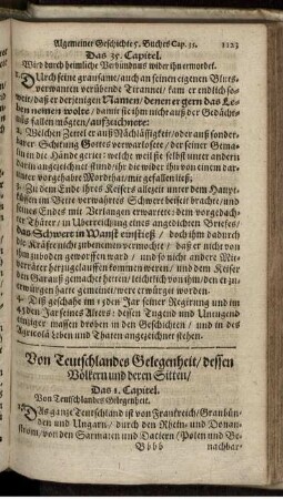 Von Teutschlandes Gelegenheit/ dessen Völkern und deren Sitten