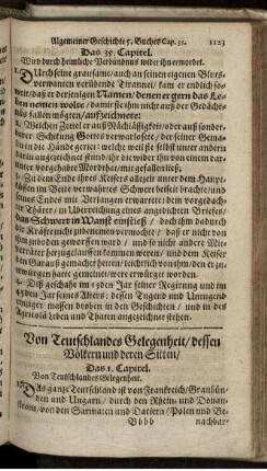 Von Teutschlandes Gelegenheit/ dessen Völkern und deren Sitten