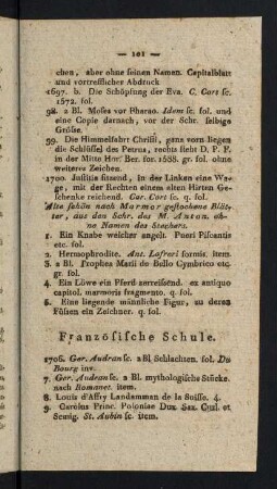 101-128, Französische Schule.