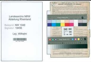 Entnazifizierung Wilhelm Ley , geb. 01.10.1909 (Bueroangestellter)