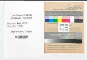 Entnazifizierung Gustav Rosenhahn , geb. 27.03.1892 (Polizist)