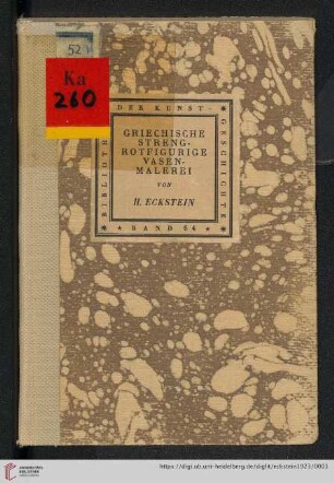 Band 64: Bibliothek der Kunstgeschichte: Griechische streng-rotfigurige Vasenmalerei