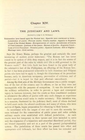 Chapter XIV. The judiciary and laws