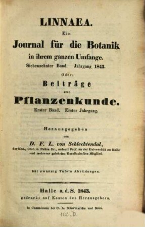 Beiträge zur Pflanzenkunde. 1. 1843