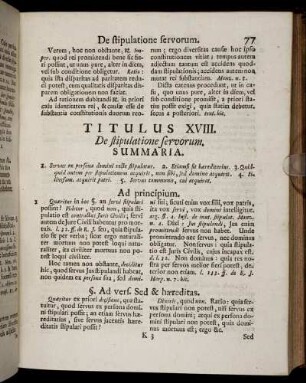 Titulus XVIII. De stipulatione servorum
