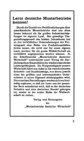 Lernt deutsche Musterbetriebe kennen!