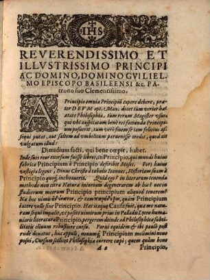 Assertiones Philosophicae De Principiis Et Causis Corporis Naturalis
