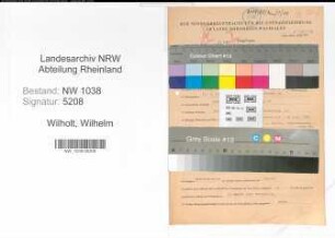 Entnazifizierung Wilhelm Wilholt , geb. 10.07.1906 (Polizist)