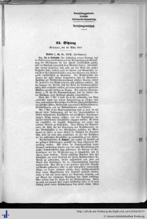 14. Sitzung, 25.03.1919