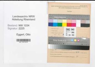Entnazifizierung Otto Eggert , geb. 29.10.1909 (Feldwebel)