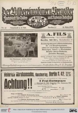 Nr. 12 (21. März 1925)