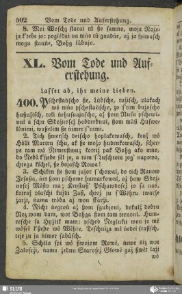 XL. Vom Tode und Auferstehung