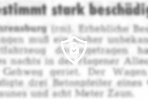 Bestimmt stark beschädigt