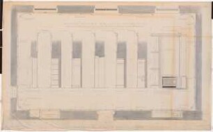 Preußischer Landtag, Berlin Umbau zum »Haus der Flieger«: Akademie für Luftfahrtforschung, Zimmer des Präsidenten: Grundriss, Schnitte 1:10