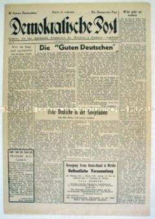 Wochenzeitung deutscher Emigranten in Mexico "Demokratische Post"