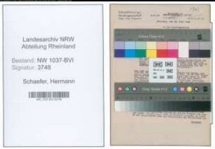 Entnazifizierung Hermann Schaefer , geb. 08.09.1888 (Baumeister)