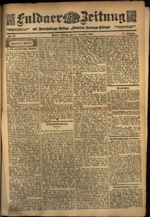 Zweite Ausgabe vom Montag, den 31. Dezember 1900.