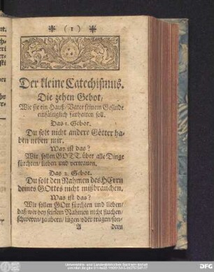 Die zehen Gebot, Wie sie ein Hauß-Vater seinem Gesinde enfältiglich fürhalten soll.