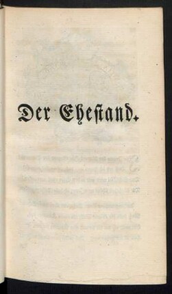 Der Ehestand