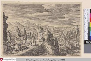 [Landschaft mit Szenen aus dem Alten und neuem Testament; Landscape with scenes of the Old and New Testament]