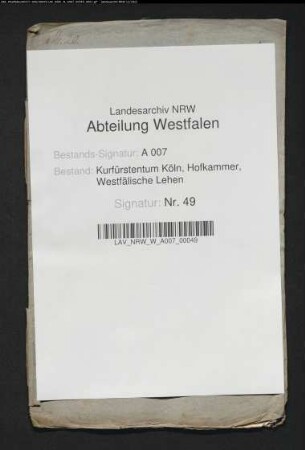 Belehnung des Freiherrn von Böselager zu Höllinghofen mit dem Burgsitz zu Medebach und den halben Zehnten zu Hallenberg und Medelon