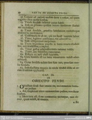 Cap. IX. De Obiecto Feudi