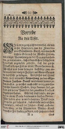 Vorrede an den Leser