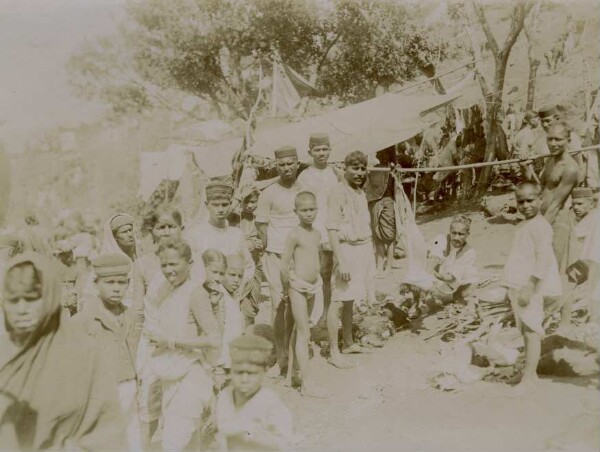 Scène de marché près de Bombay