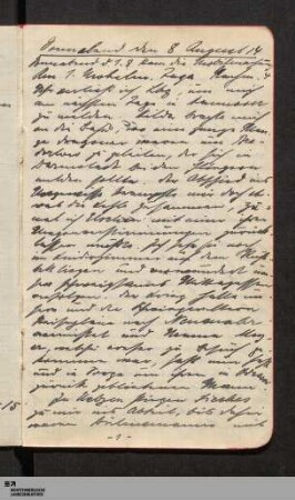 Kriegserinnerungen, 08.08.1914 - 27.04.1915