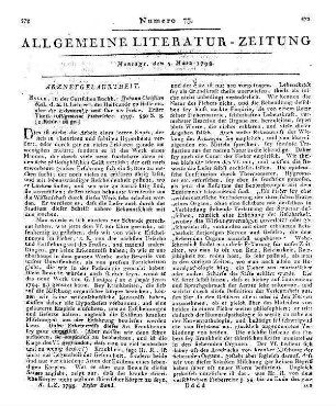 Reil, J. C.: Ueber die Erkenntniss und Chur der Fieber. T. 1. Allgemeine Fieberlehre. Halle: Curt 1797