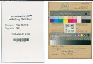 Entnazifizierung Emil Eichstaedt , geb. 21.01.1906 (Landwirt)