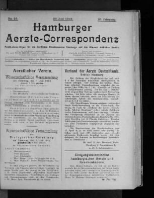 No. 26. 29. Juni 1913. 16. Jahrgang.