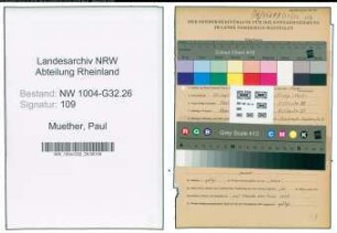 Entnazifizierung Paul Muether , geb. 28.09.1913 (Feuerwehrmann)