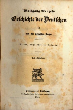 Wolfgang Menzel's Geschichte der Deutschen bis auf die neuesten Tage, 1