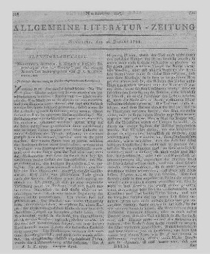 Ackermann, J. C. G.: Bemerkungen über die Kenntniss und Cur einiger Krankheiten etc. (Beschluß der im vorigen Stücke abgebrochenen Recension.)